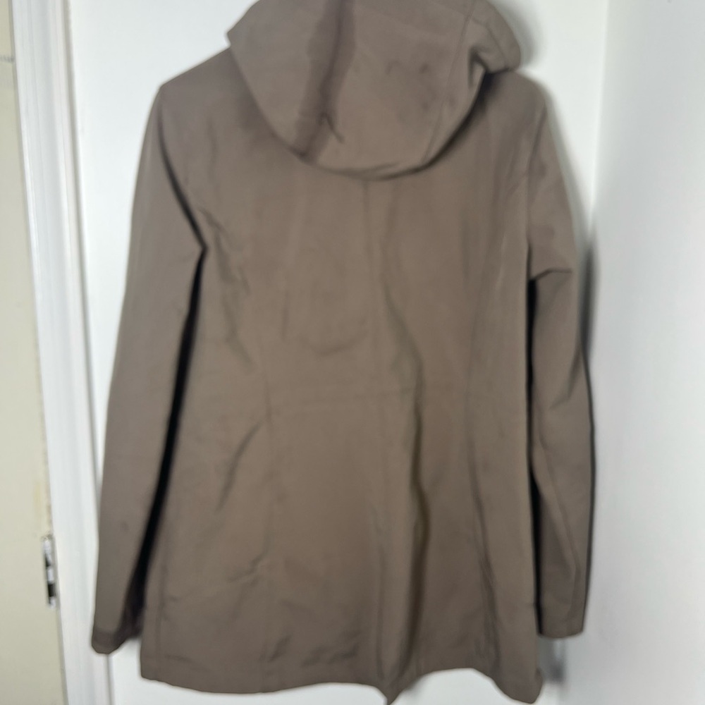 Free Country Women’s Hooded Softshell Jacket Fleece Lined Taupe Medium - Picture 5 of 11